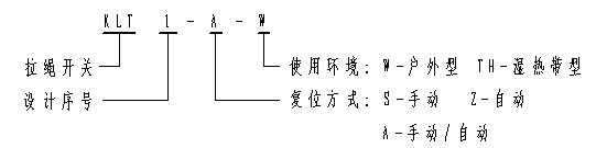 KLT1系列雙向拉繩開(kāi)關(guān)型號(hào)含義